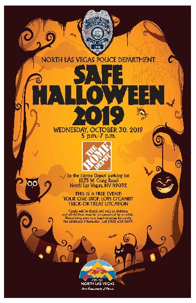 Safe Halloween 2019 poster in English.