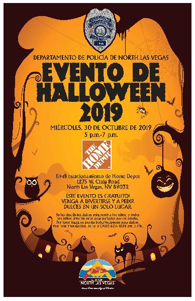 Safe Halloween 2019 poster in Spanish.